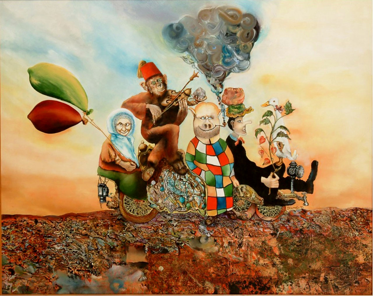 Walking in the Springtime  
oil on canvas  
100 x 80 cm