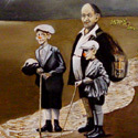 Wanderer  
Öl auf Holz  
24 x 18 cm
