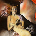 Suzanne und zwei Greise  
Öl auf Holz  
30 x 20 cm