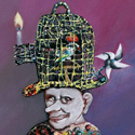 Aesop in Thrakia  
(2011) Öl auf Panel  
15 x 10,4 cm